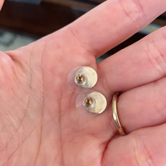 Rainbow multi stone circle earrings - Picture 4 of 5